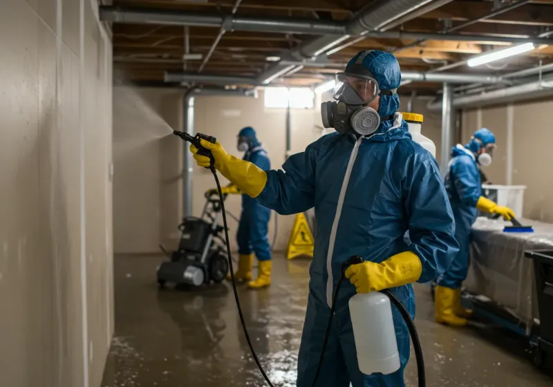 Basement Sanitization and Antimicrobial Treatment process in Sunset, FL