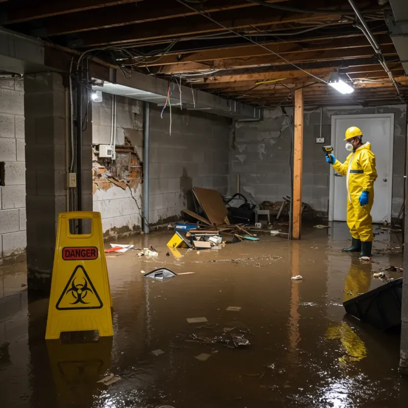 Flooded Basement Electrical Hazard in Sunset, FL Property